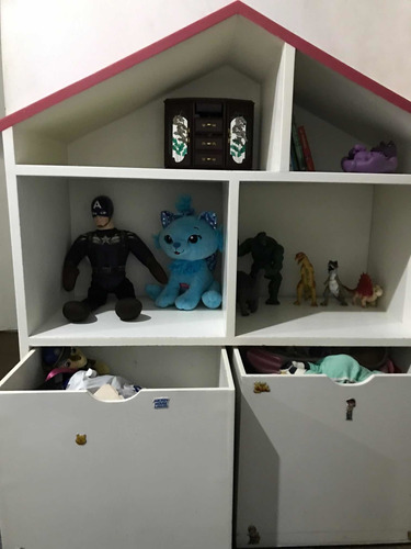 Casita Mueble Niños Organiza,juguetes Baules C/rue Bibliotec