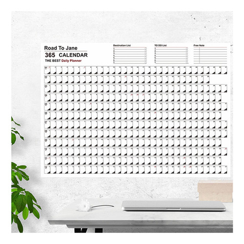 ( Planificador De Calendario Anual Para Colgar En La Pared,