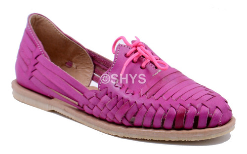 Huarache Artesanal Mujer Dama Rosa Fiusha Des-028-1