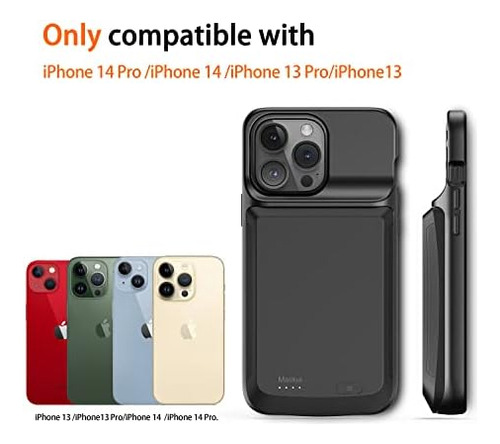 Funda De Batería Para iPhone 14 Pro 14 13 Pro 13 Mah, Funda