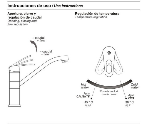 Combo Griferia Cocina Fv Monoc+ Pileta Bacha Acero Inox Dh27