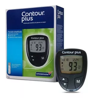 Contour Plus Glucometro De Bayer Kit Medidor Color Negro