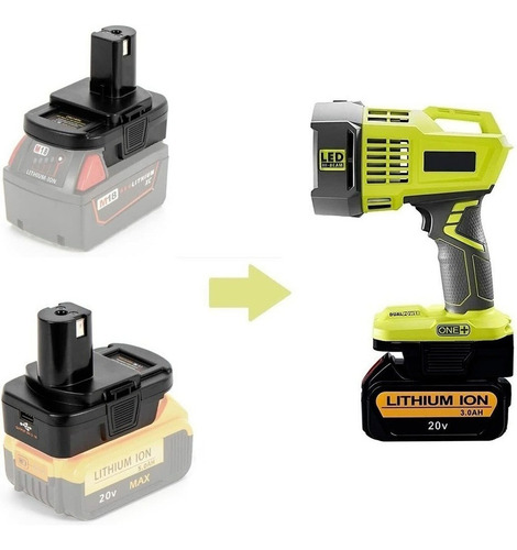 Adaptador De Batería Dm18rl Usb Para Dewalt De 20 V A Herram