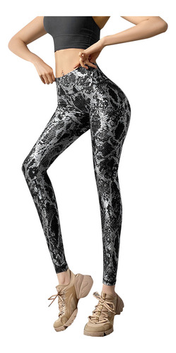 Leggins Elásticos Con Estampado De Serpiente P Para Mujer, S