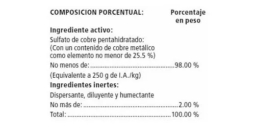 Comet Sulfato De Cobre Pentahidratado 2 Kg Cuprosa