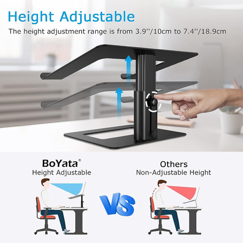 Laptop Stand, Boyata Ergonomic Aluminum Height Adjustable Ab