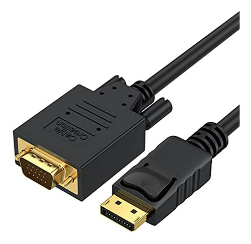 Dp Al Cable Del Vga, Cablecreation 6 Pies De Displayport A V