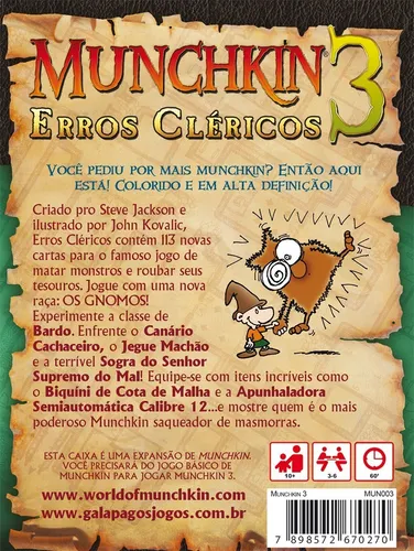 Conhecendo o jogo Munchkin: mate monstros, roube tesouros