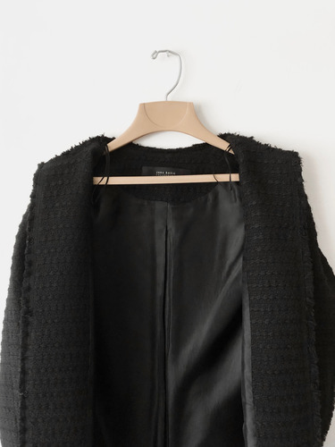 Zara Abrigo Estilo Tweed De Punto Impecable Original (Usado)