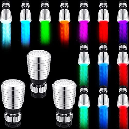 3 Piezas De Grifo De Agua Led Que Cambia De Color Cocin...