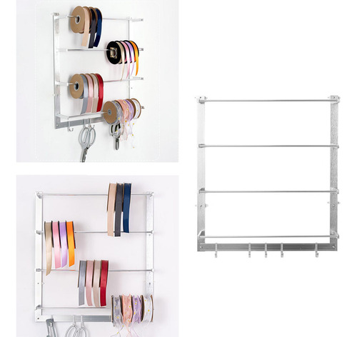 Portabobinas Con 5 Ganchos Montaje En Pared Aplicaciones