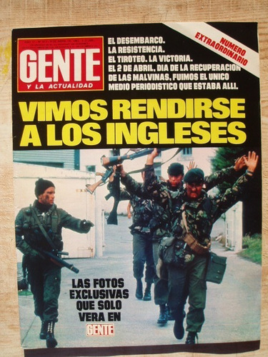 Malvinas Guerra Revista  Gente  Nro 872 - 8 De Abril 1982 