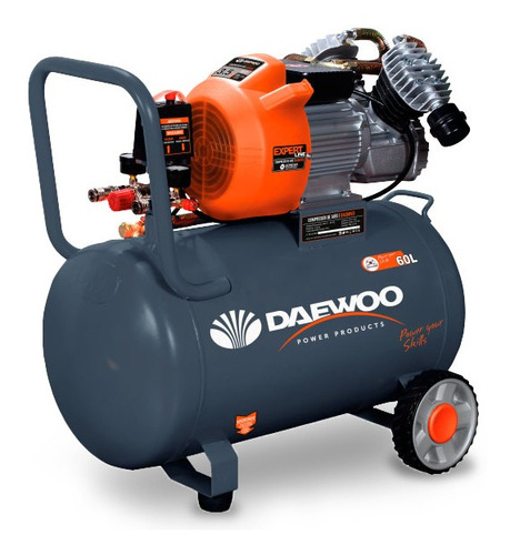 Imagen 2 de 3 de Compresor De Aire Daewoo 60 Litros 3.5 Hp 8 Bar Dac60vd