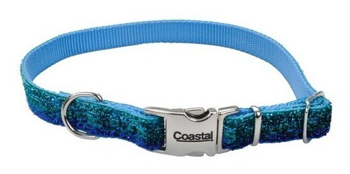 Collar Coastal Sparkle Para Perros Azul Metalizado Talla S/m
