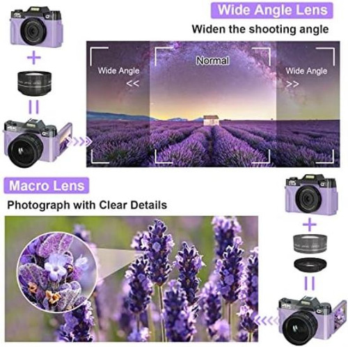 Cámara Digital Para Fotografía, Cámara De Vlogging 4k 48mp C