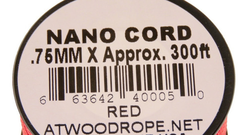 Rg1107 Rollo Parachute Cord Paracord Nano Cord Rojo