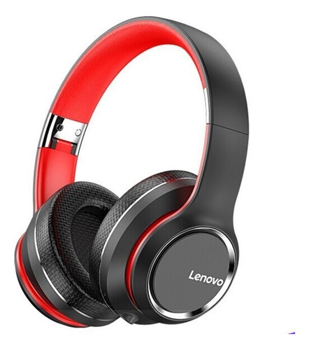 Auriculares inalámbricos Lenovo HD 200 HD200 negro y rojo