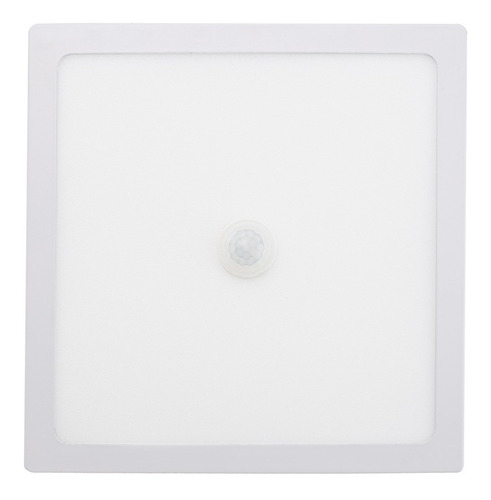 Imagem 2 de 7 de Plafon De Sobrepor Com Sensor Presença 24w Quadrado 6500k