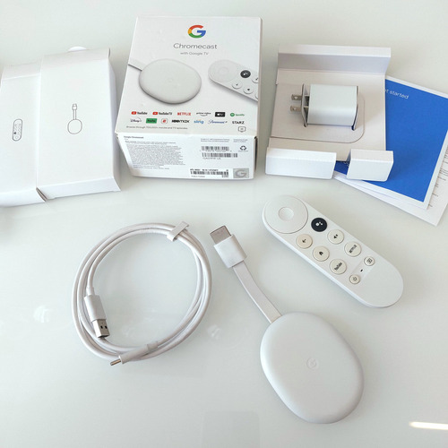 Chromecast Geração 4 Branco 4k Hdmi Wi-fi Perfeito Estado Branco De Voz (Usado)