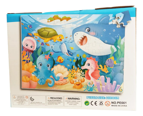 Juego Rompecabezas Animales Marinos Oceano Para Niños Febo