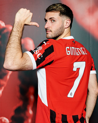 Camiseta Milan Local 24/25 Santiago Gimenez 7