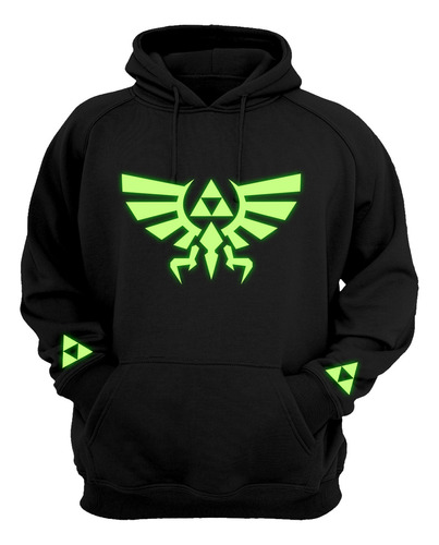 Sudadera Brilla Obscuridad Zelda Link, Tri Fuerza