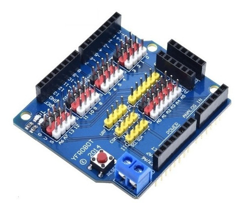 Sensor Shield Para Arduino Uno Y Mega Con Pines De Colores