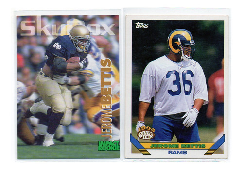 1993 Skybox Impact & Topps Jerome Bettis Rookie ( 2 ) Lote