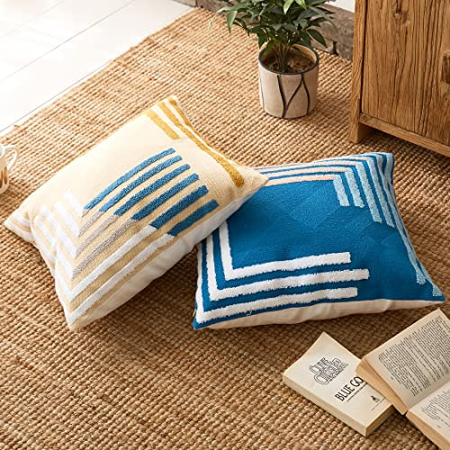 Funda De Cojín Decorativo Con Flecos Geométricos Boho De ALG