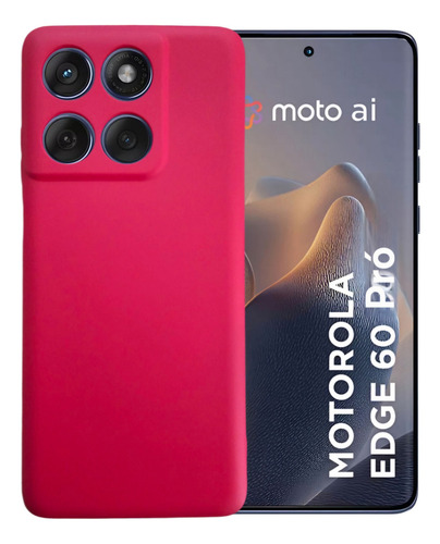 Funda Forrada De Silicona De Primera Calidad Para Moto Edge 60 Pro.
