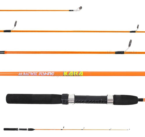 Vara Para Molinete Albatroz Kara (1,65m) 10-20lb - Inteiriça Cor Laranja