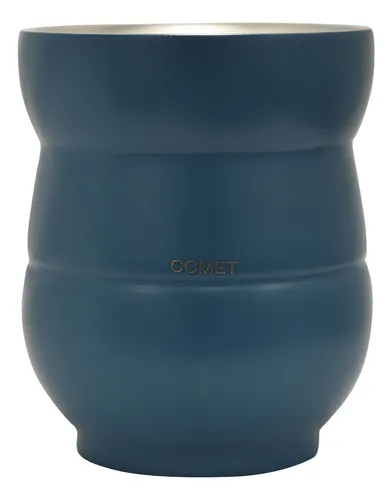 Mate Chico Con Doble Pared En Acero Inoxidable 140ml Comet Color Azul Petróleo