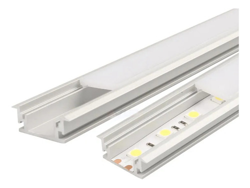 Perfil De Aluminio Para Piso Exterior X 3m Con Difusor