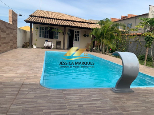 Imagem 1 de 14 de Jmp51 Casa 3 Quartos, Área Gourmet E Piscina Em Unamar - Cf
