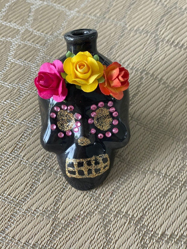 Imagen 6 de 7 de Calavera De Cerámica Para Decoración, Juego C/5 Pzas.