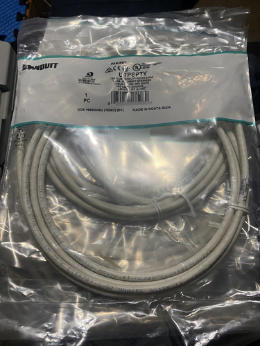 Cable Red Lan Ethernet Rj45 Utp Panduit Cat 6 2.13 M Blanco (Usado)