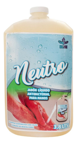 Jabón Líquido Antibacterial 3.8 Lts. Neutro C/cloruro Benzal