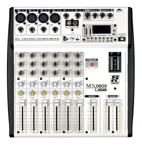 Mesa De Som Staner Mixer 603 Usb