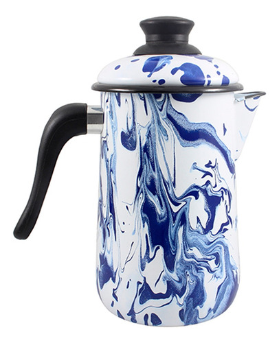 Bule Esmaltado Luxo Marmorizado Tampa Azul 1,5 L Ágata