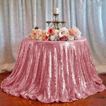 Comprar Mantel De Lentejuelas Rosa Rosa Hmqiang Redondo 90  Mantel D