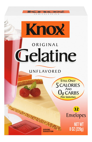 Knox Gelatina Original Sin Sabor (paquetes De 32 Unidades)