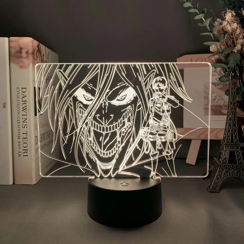Lámpara Acrílica 3d Attack On Titan De Levi Ackerman