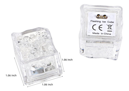Cubos De Hielo Iluminados, Paquete De 72 Cubos De Hielo Lide