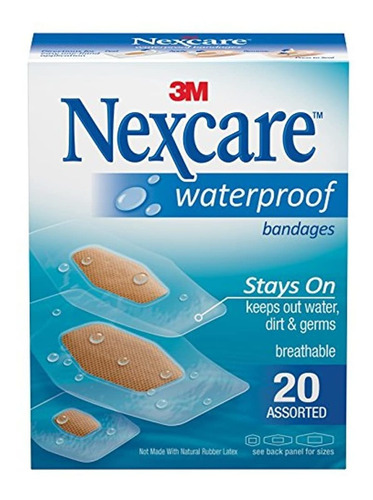 Nexcare Impermeable Vendas, Varios Colores 20 ct