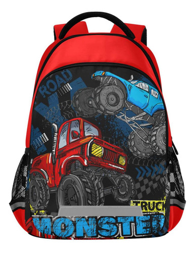 Mochila Beeplus Monster Truck Para Niños Y Niñas, Mochila Es