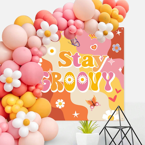 Set De Fondo De Globos De Estilo Retro Decoración Cumpleaños