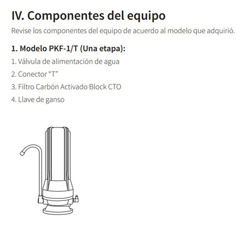 Sistema De Filtracion Purikor 1 Etapa Pkf-1 Filtro Para Agua