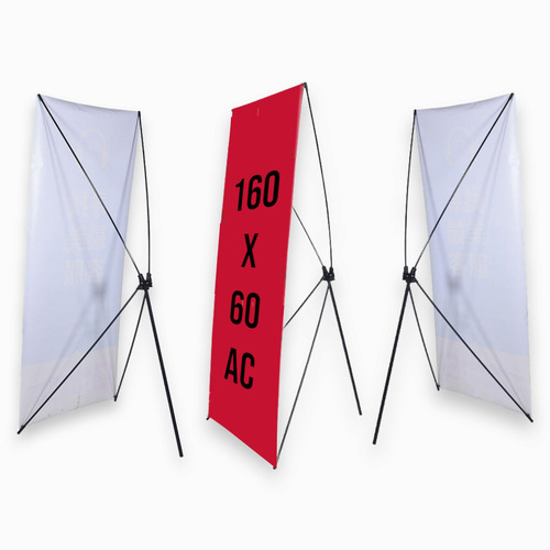Pack 12 Tripie Publicidad Lona Porta Araña 160x60cm Plastico