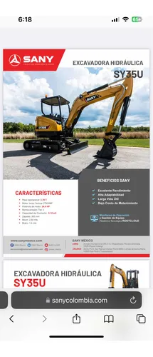 Miniescabadora Sany Sy35u