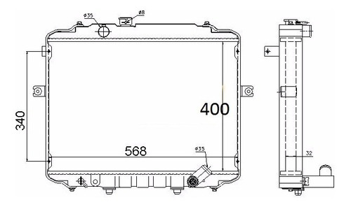 Radiador Hyundai H1 H100 Bus Porter 2.5 Td 97 En Adelante